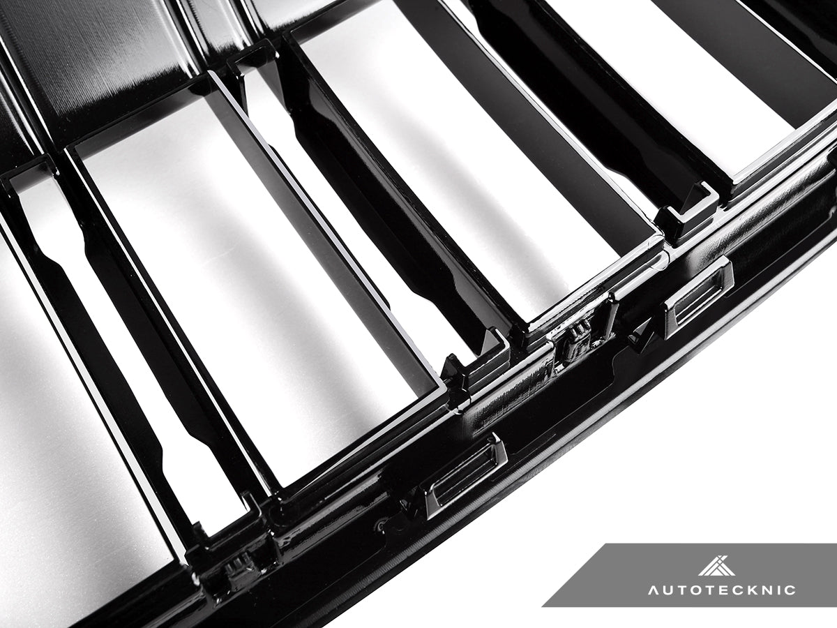 AutoTecknic Dual-Slats Gloss Black Front Grille - G20 3-Series LCI
