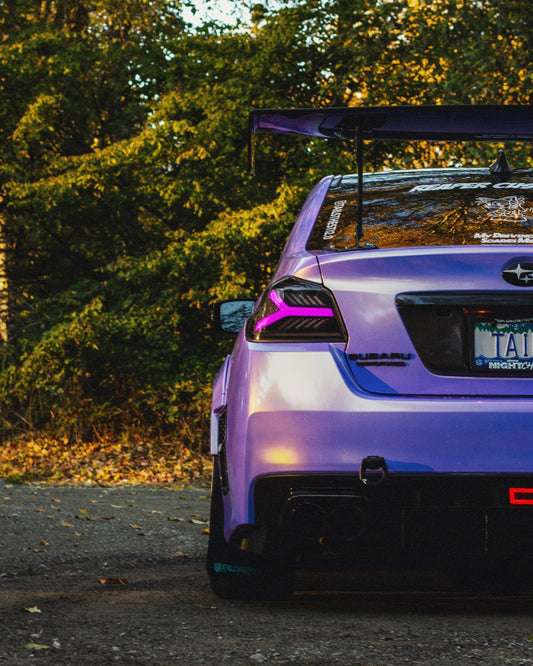 OLM Y-Spec LED Taillights (Smoke Lens White Optic w/RGB) - 2015-2021 WRX / STI