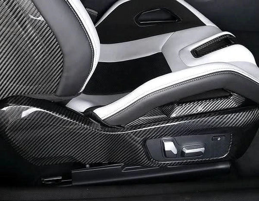 BMW 3 Series G80 M3 G82 M4 Carbon Fiber Side Seat Trim Frame Panel Cover Bezel (2019+)