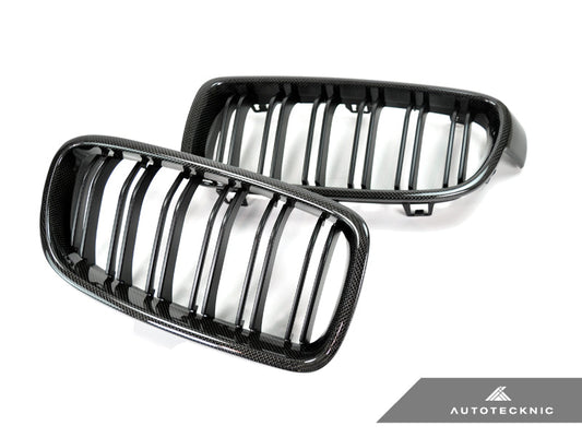 AutoTecknic Dual-Slats Carbon Front Grille Set - F30