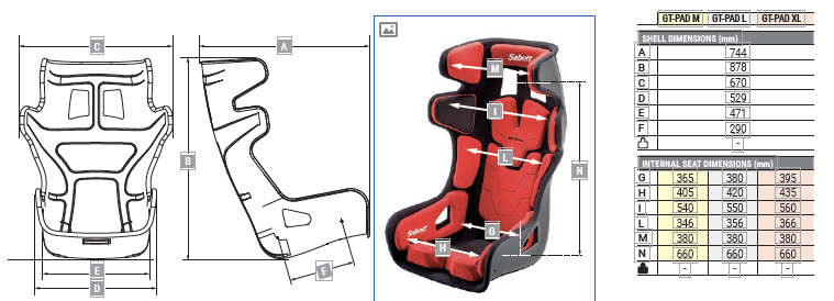 Sabelt GT-PAD Racing Seat