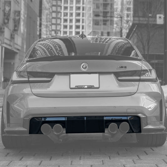 BMW 3 Series G80 M3 G82 G83 M4 Euro Version OE Style Carbon Fiber Rear Diffuser (2019 - 2024)
