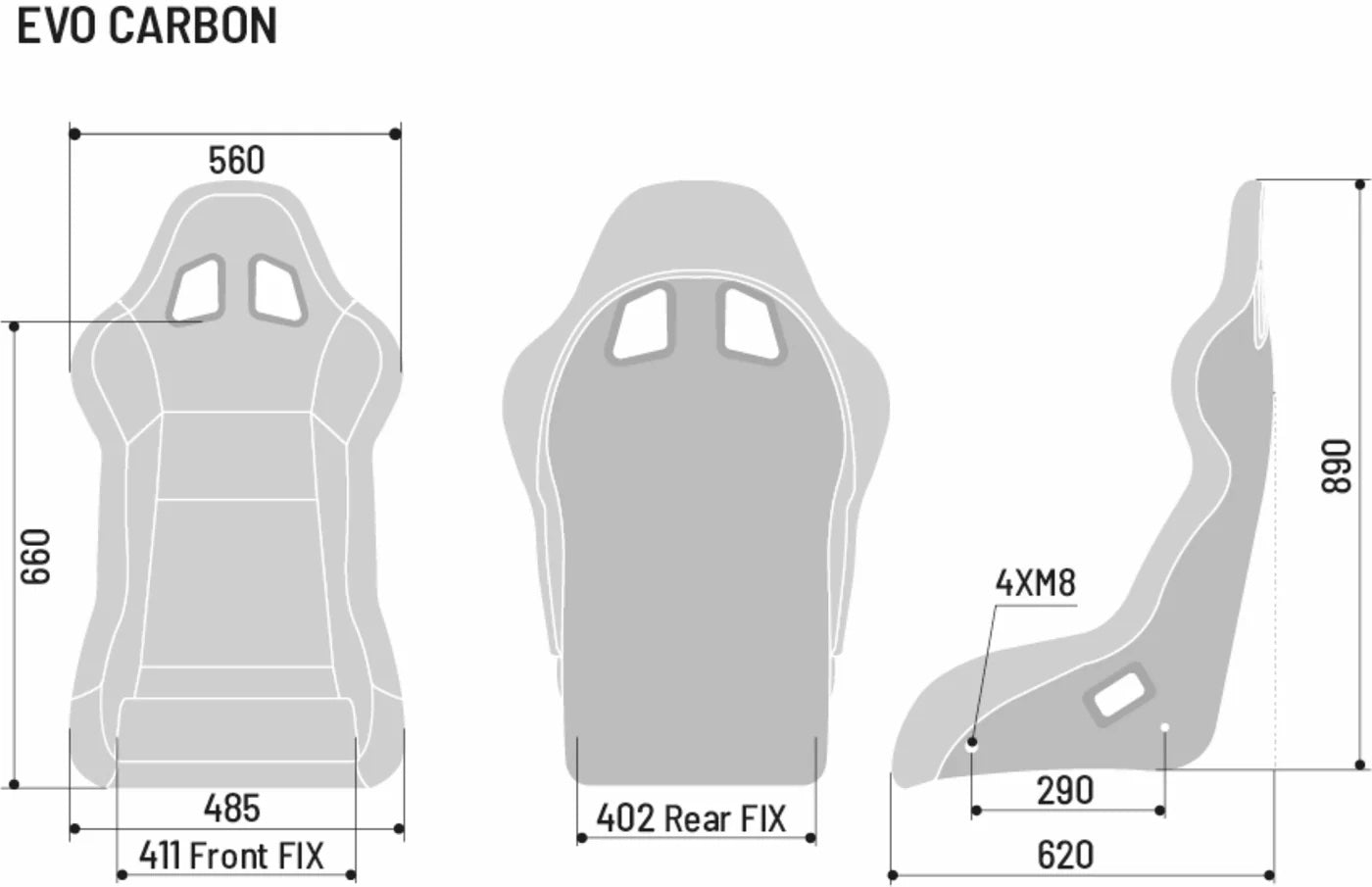 Sparco EVO Performance Carbon Fiber Racing Seat | Med, Large or XL