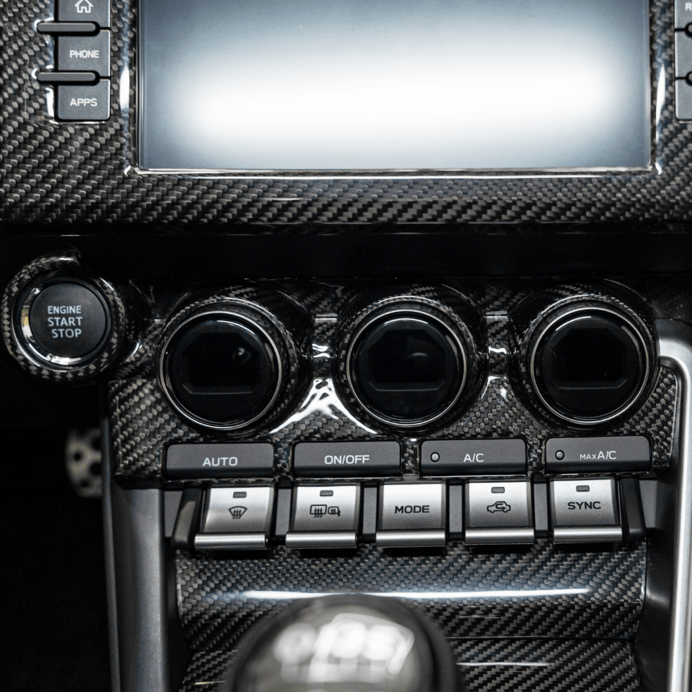 GR86/BRZ TansoCarbon Fiber Center Control Panel Trim Cover
