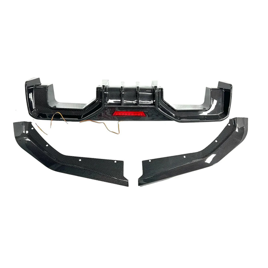 Carbon Fiber AD Style Rear Diffuser w/ LED Light for BMW G80 M3/G82 M4