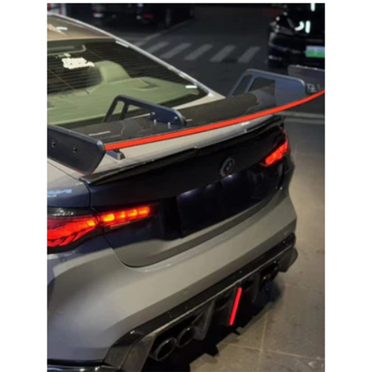 Prepreg Carbon Fiber LED Swan Neck Rear Wing for BMW G80 M3/G82 M4/G87 M2