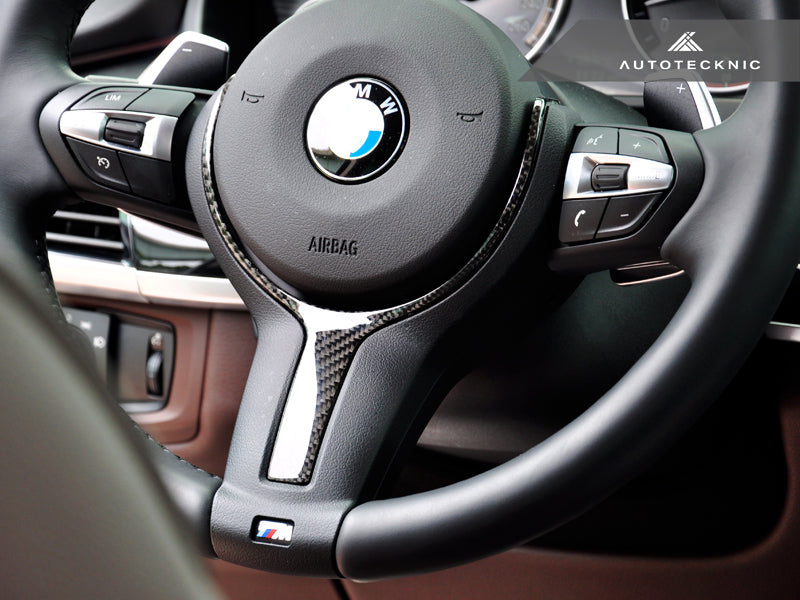 AutoTecknic Carbon Fiber M-Sport Steering Wheel Trim - F30
