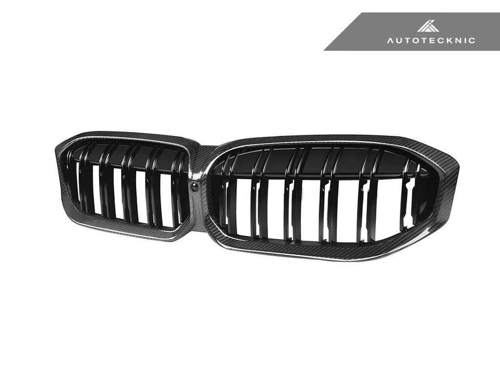 AutoTecknic Dry Carbon Fiber Dual-Slat Front Grille - G20 3-Series LCI