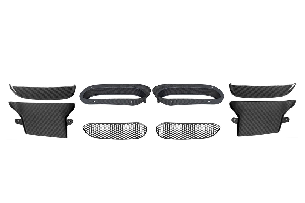 G90 M5 SQ Style Dry Carbon Fiber Vented Hood Inlet and Trim
