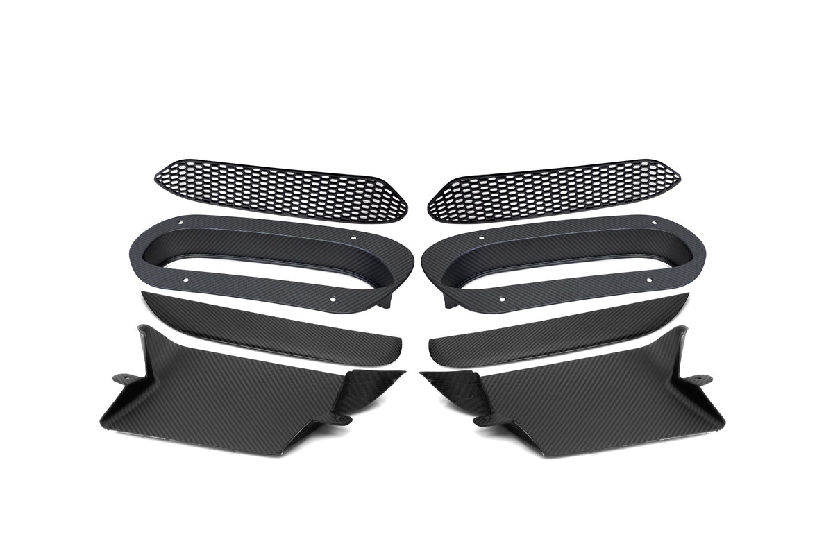 G90 M5 SQ Style Dry Carbon Fiber Vented Hood Inlet and Trim
