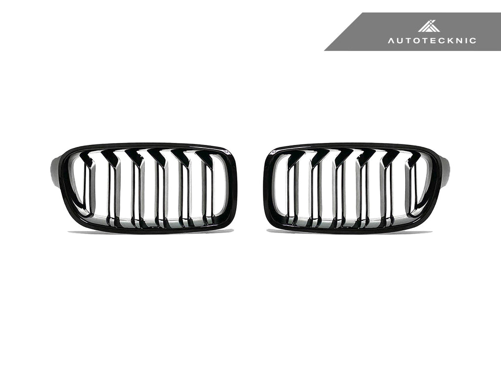 AutoTecknic Dual-Slats Gloss Black Front Grille Set - F30 3-Series