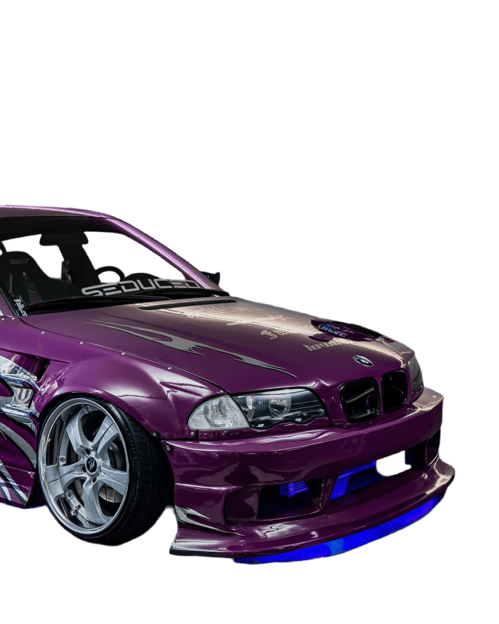 BMW 3-Series E46 Sedan Full Over Fender Kit with Vented Front Fenders - ABS OR Fiberglass