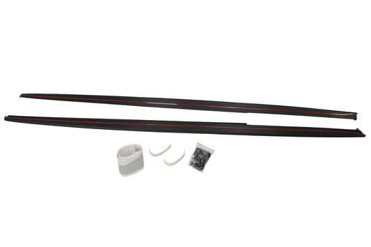 2012-2019 BMW F30 3-Series Performance Style Side Skirt Extension with Decal