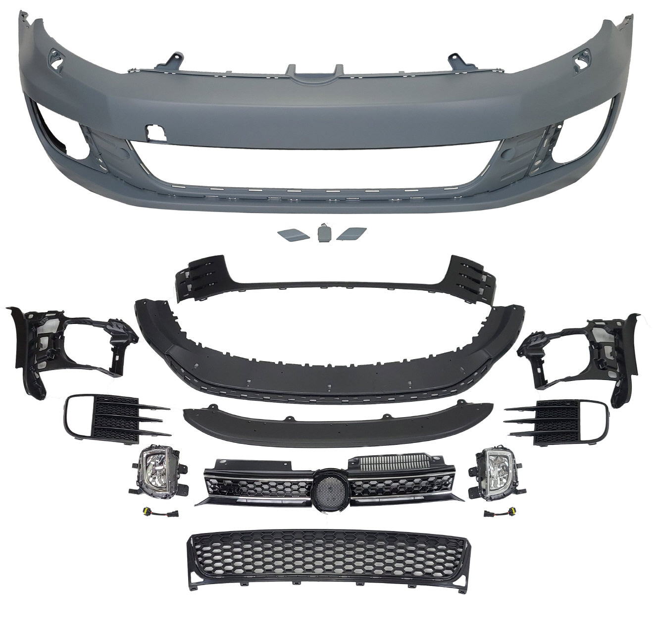 2010-2014 Volkswagen MK6 Golf GTI Style Front Bumper with Grille