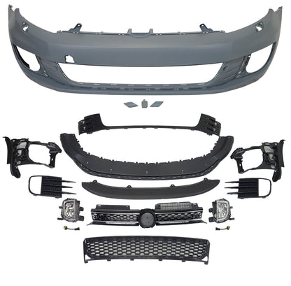 2010-2014 Volkswagen MK6 Golf GTI Style Front Bumper with Grille