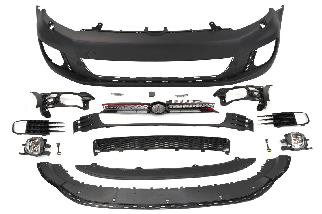 2010-2014 Volkswagen MK6 Golf GTI Style Front Bumper with Grille