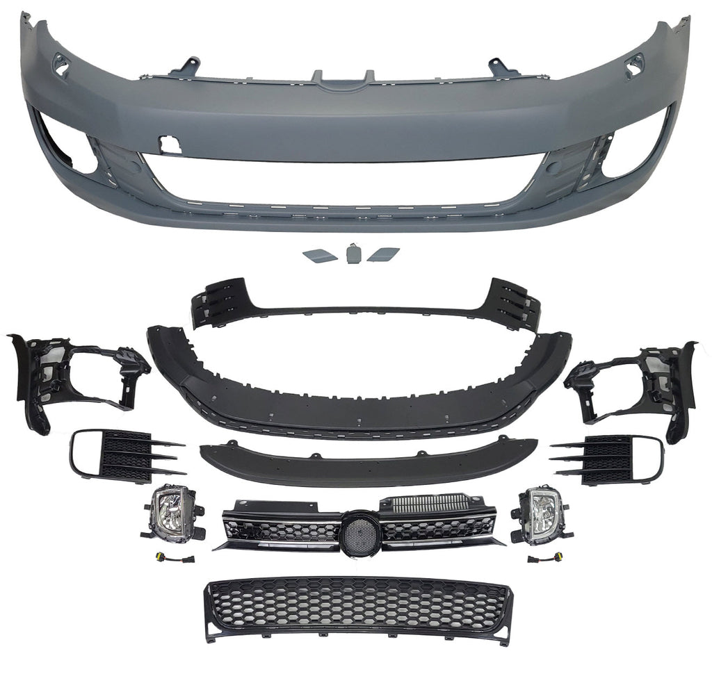 2010-2014 Volkswagen MK6 Golf GTI Style Front Bumper with Grille