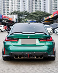 BMW 3 Series G80 M3 G82 G83 M4 Carbon Fiber Rear Diffuser with LED Lights (2019 - 2024)