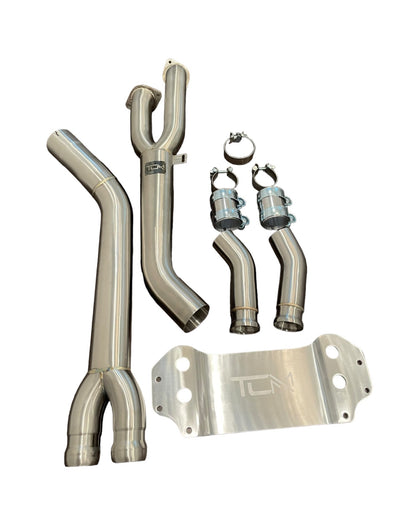 TCM 3.5" Single Midpipe w/ Brace BMW M2 G87 S58 | House of Apex - House of Apex