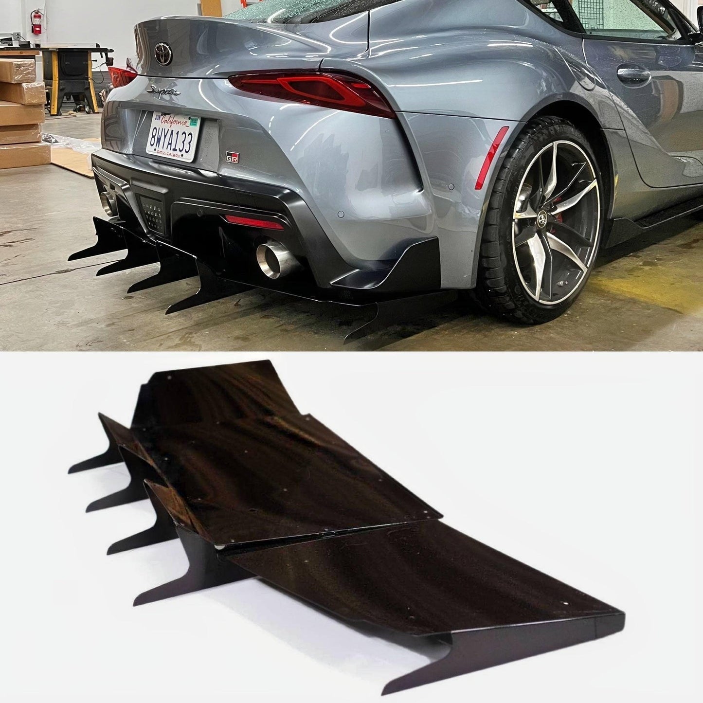 AeroFlow Dynamics 2020 - 2022 Toyota Supra A90 Rear Diffuser V5 (Aggressive Variant)