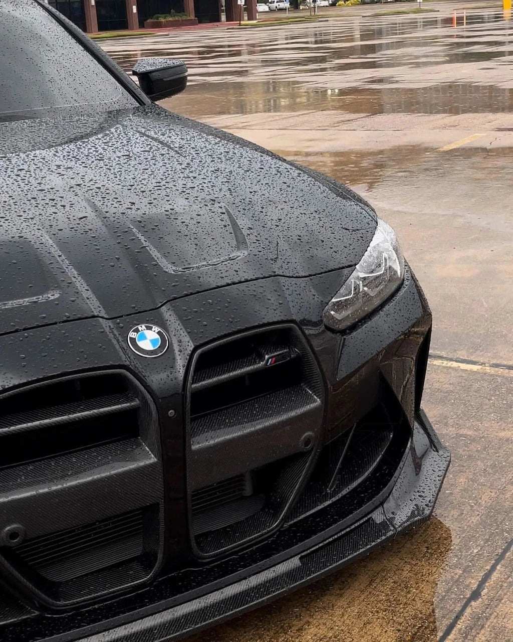 BMW 3 Series M3 M4 G80 G82 V Style Carbon Fiber Front Lip (2019 +)