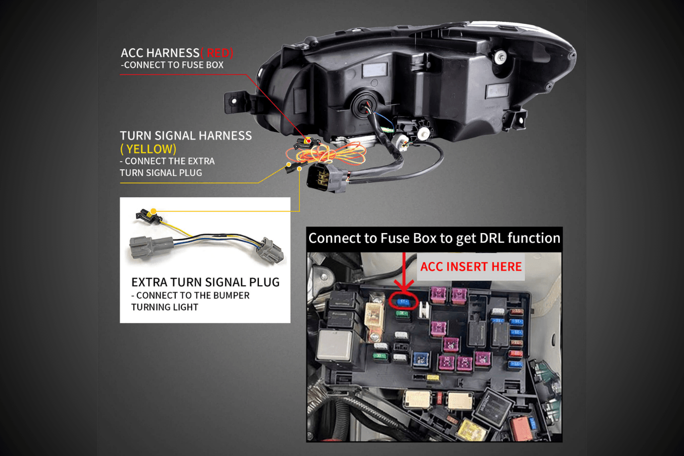 Subaru WRX & WRX STI 1st Gen (VA) Black LED Matrix Projector Headlights (2015-2021)