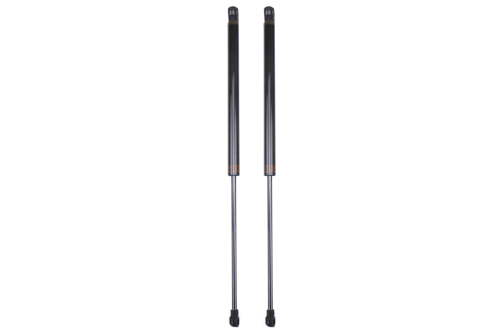 OLM Black Carbon Fiber Hood Dampers - 15+ WRX / STI