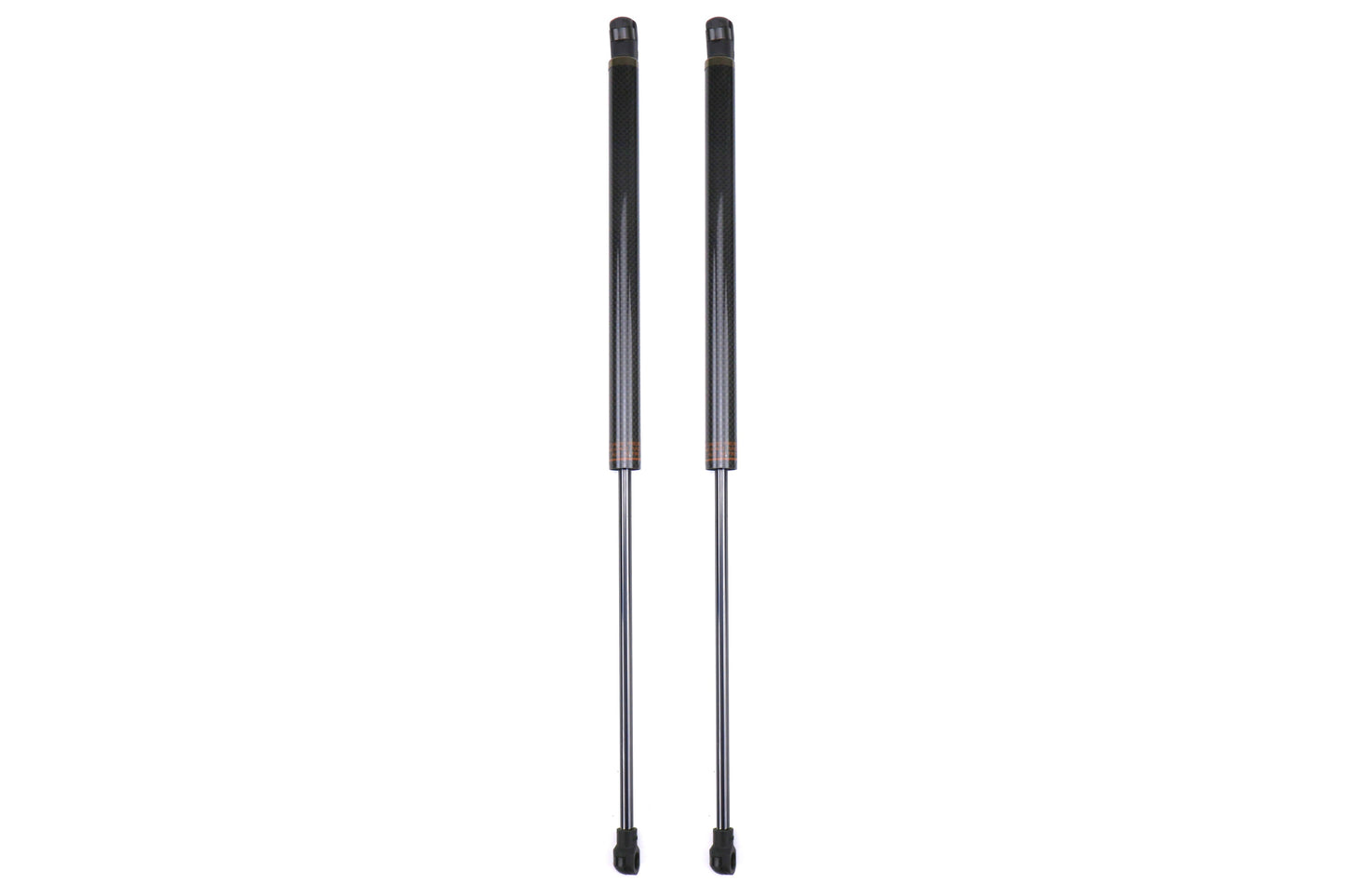 OLM Black Carbon Fiber Hood Dampers - 15+ WRX / STI