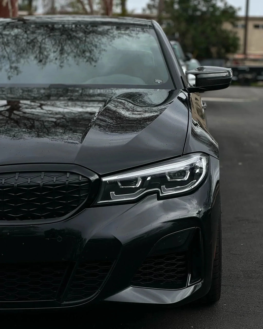 BMW 2 Series G87 3 Series G20/G28 M3 Style Carbon Fiber Side Mirror Housing (2019 - 2024)