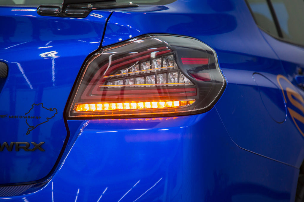 OLM Spec CR Tail Lights (Clear Lens, Black Base) - 2015-2021 Subaru WRX & STI