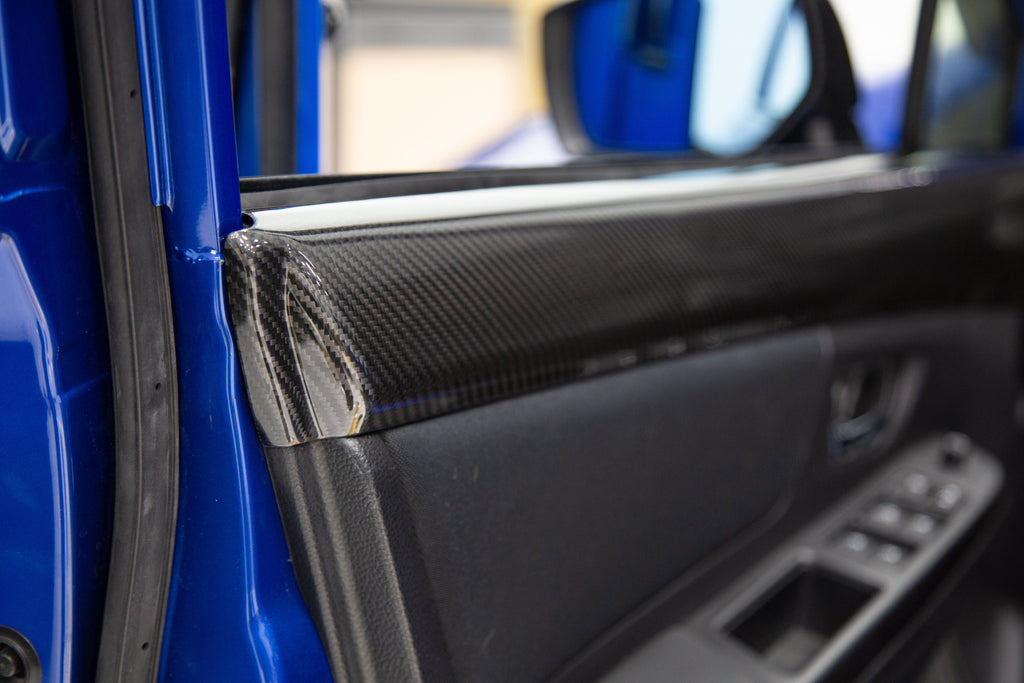 OLM LE Dry Carbon Front Door Trim Upper Panels - 2015-2021 WRX / STI