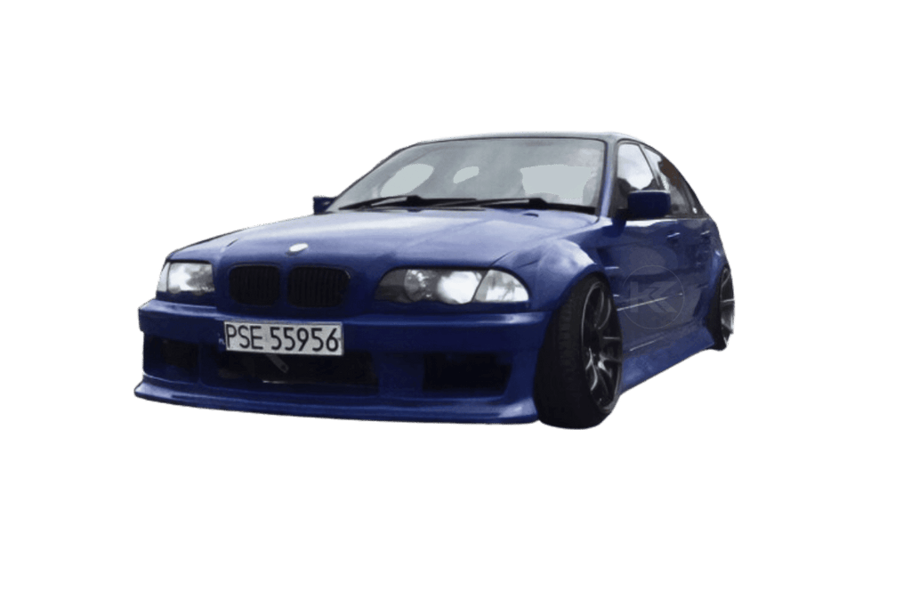 BMW 3-Series E46 Sedan Full Over Fender Kit with Vented Front Fenders - ABS OR Fiberglass