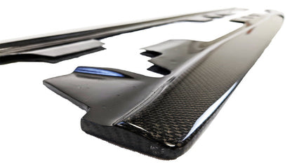 2007-2013 BMW E9X M3 E-Style Carbon Fiber Side Skirt Extensions