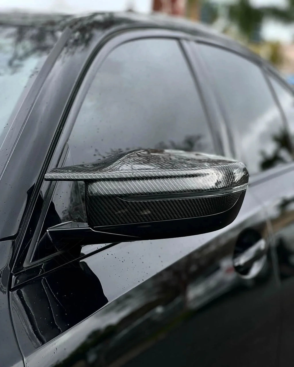 BMW 2 Series G87 3 Series G20/G28 M3 Style Carbon Fiber Side Mirror Housing (2019 - 2024)