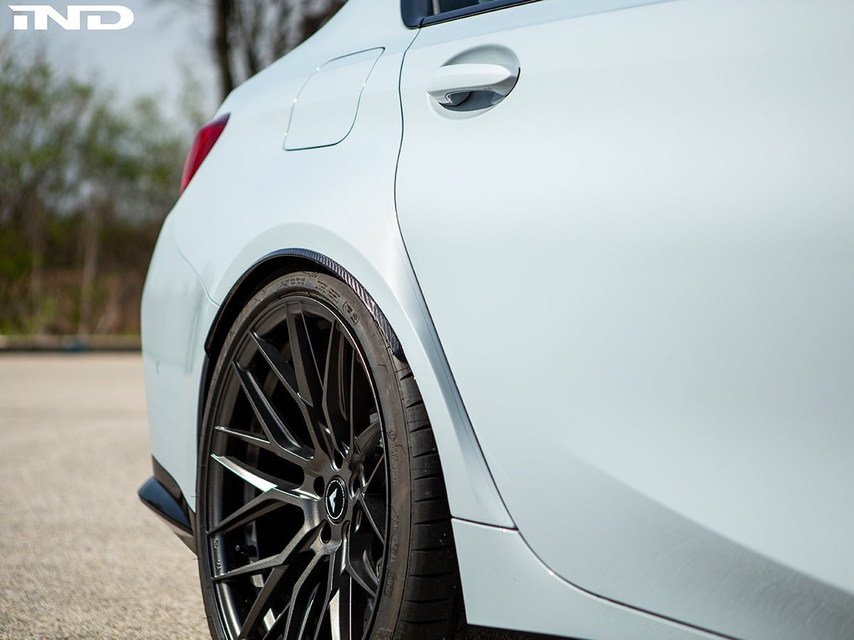 AutoTecknic Carbon Fiber Rear Wheel Arch Extension Set - G80 M3
