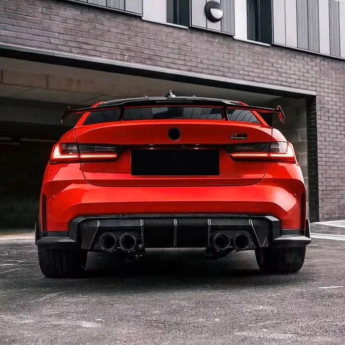 BMW 3 Series G80 M3 G82 G83 M4 Euro Version OE Style Carbon Fiber Rear Diffuser (2019 - 2024)