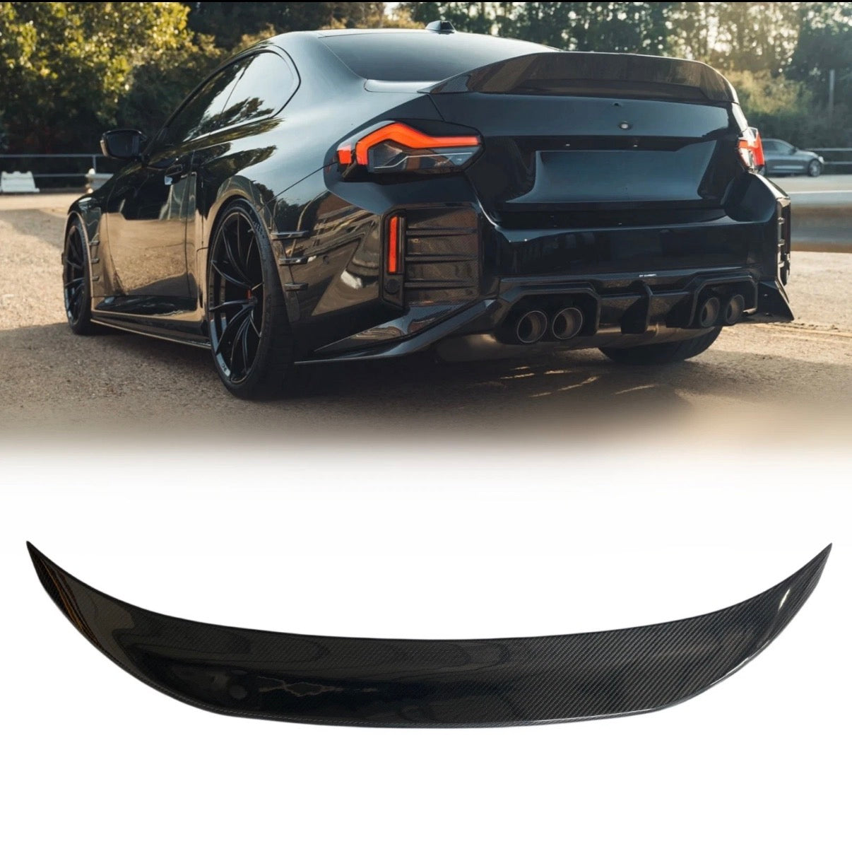 G87 Dry Carbon Fiber V Style High Kick Trunk Spoiler