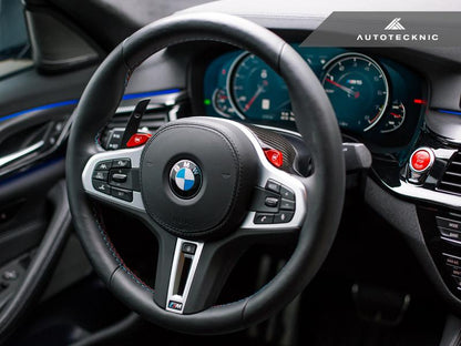 AutoTecknic Replacement Carbon Steering Wheel Top Cover - G80 M3 | G82/ G83 M4