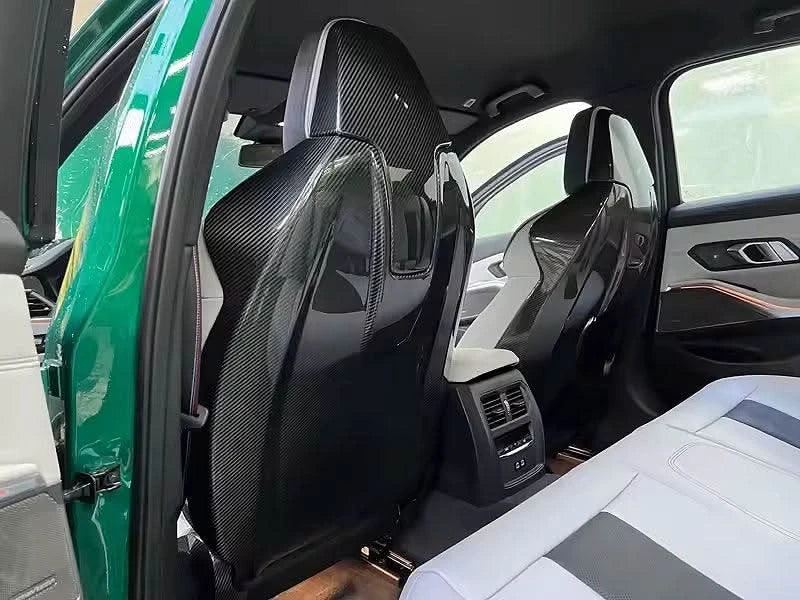 BMW 3 Series G80 M3 G82 G83 M4 OEM Style Carbon Fiber Seat Back Cover (2019 - 2024)