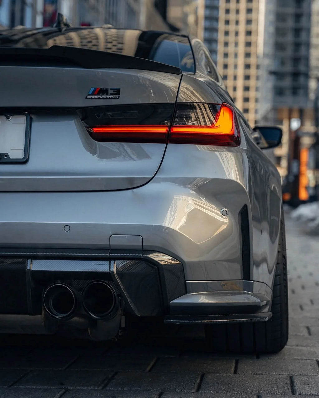 BMW 3 Series G80 M3 G82 G83 M4 Euro Version OE Style Carbon Fiber Rear Diffuser (2019 - 2024)