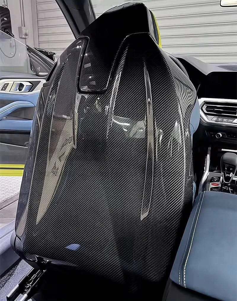 BMW 3 Series G80 M3 G82 G83 M4 OEM Style Carbon Fiber Seat Back Cover (2019 - 2024)