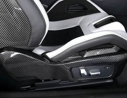 BMW 3 Series G80 M3 G82 M4 Carbon Fiber Side Seat Trim Frame Panel Cover Bezel (2019+)