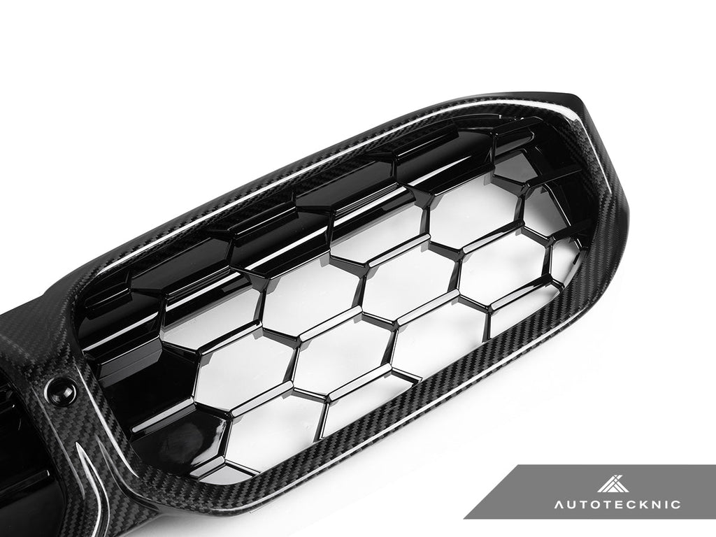 AutoTecknic Dry Carbon Fiber Honeycomb Front Grille - G20 3-Series LCI