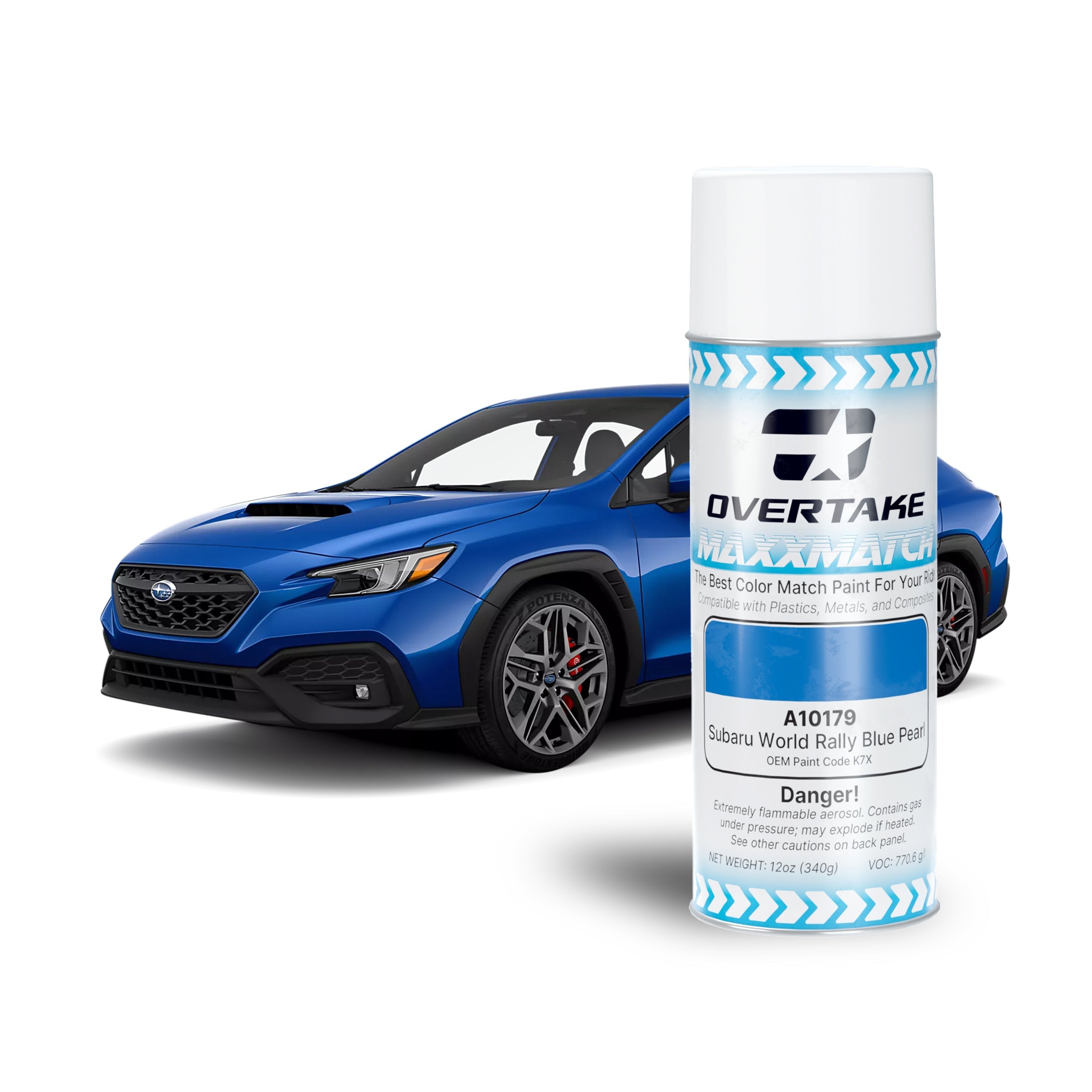 OVERTAKE MaxxMatch Paint - Subaru World Rally Blue Pearl K7X 12oz. Can