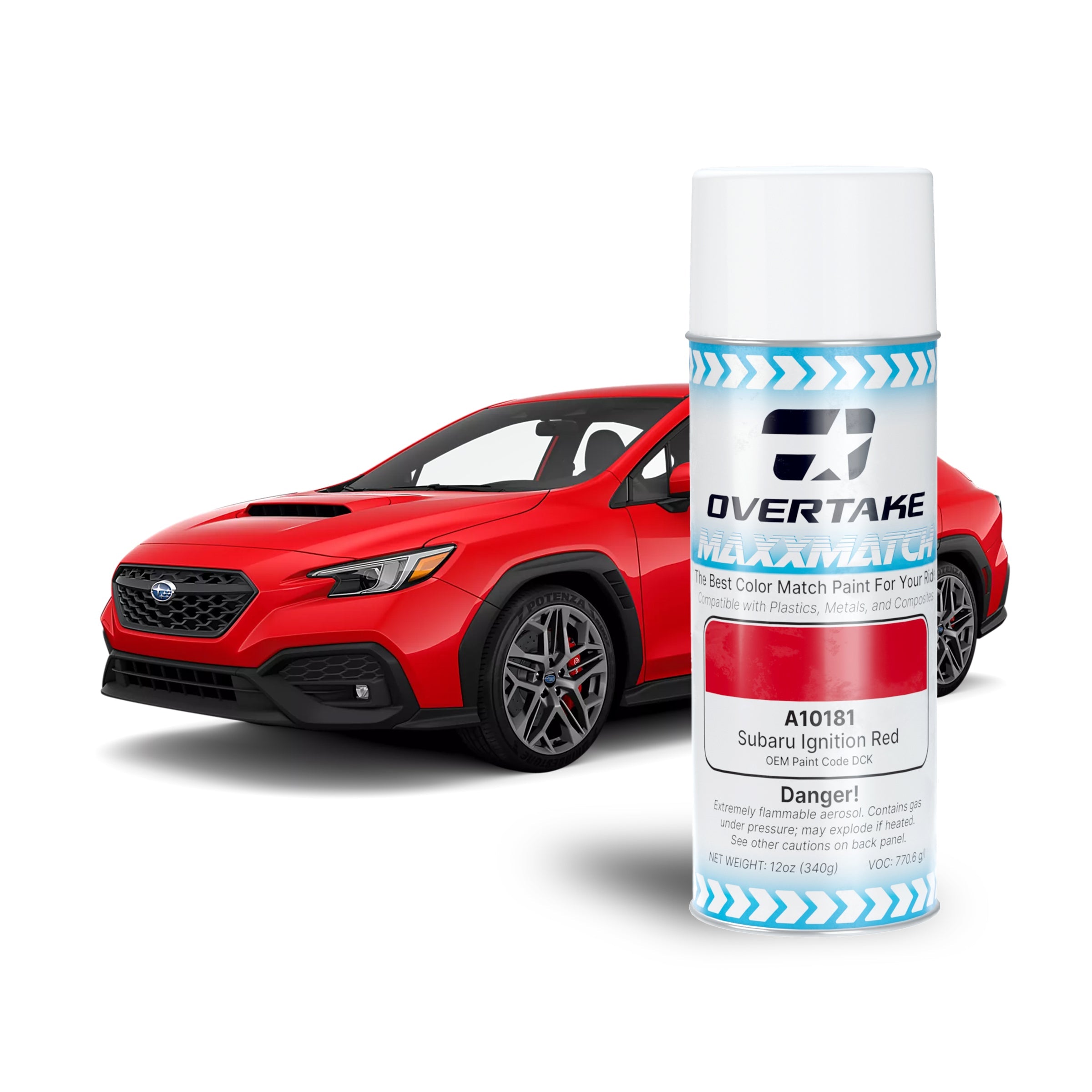OVERTAKE MaxxMatch Paint - Subaru Ignition Red DCK 12oz. Can