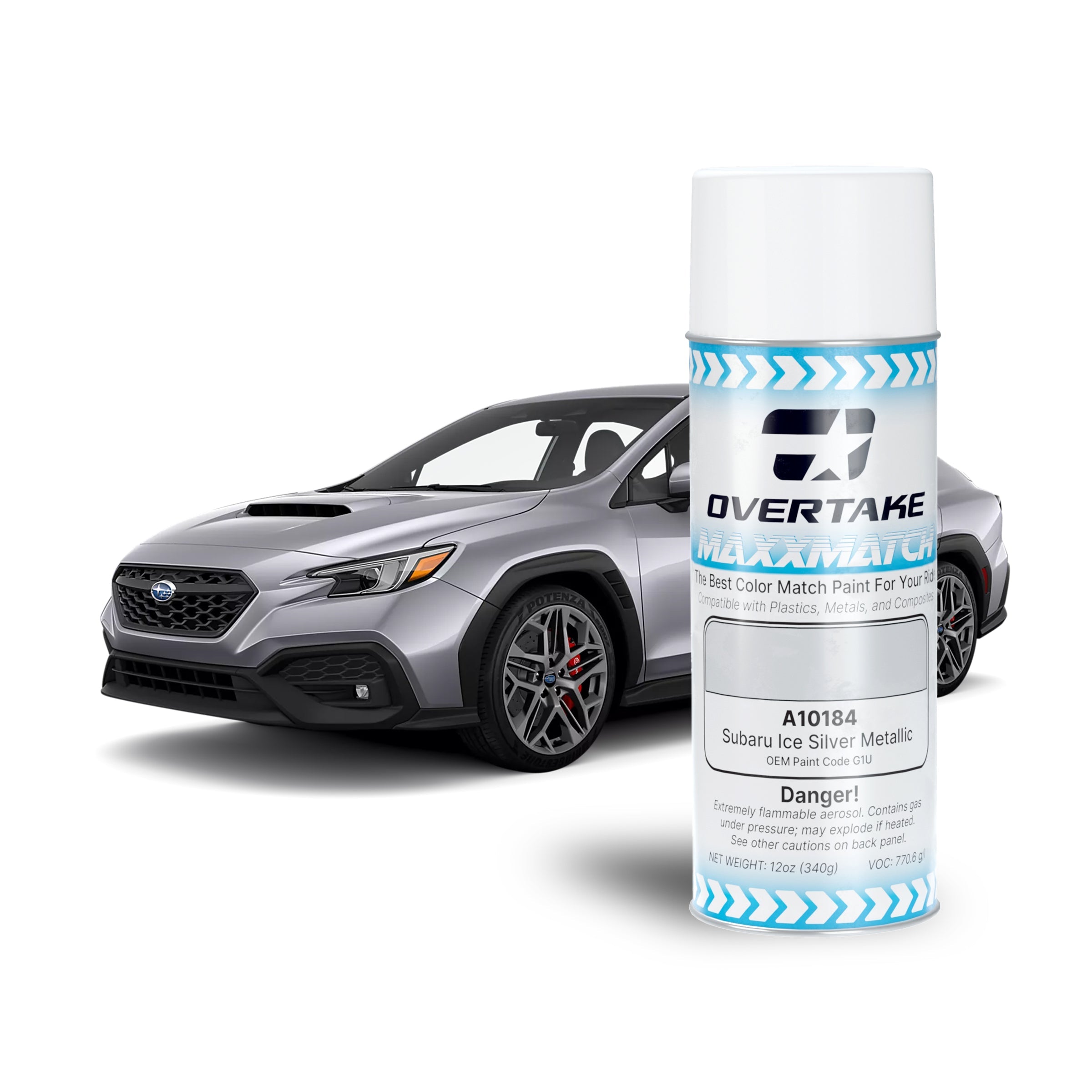 OVERTAKE MaxxMatch Paint - Subaru Ice Silver Metallic G1U 12oz. Can