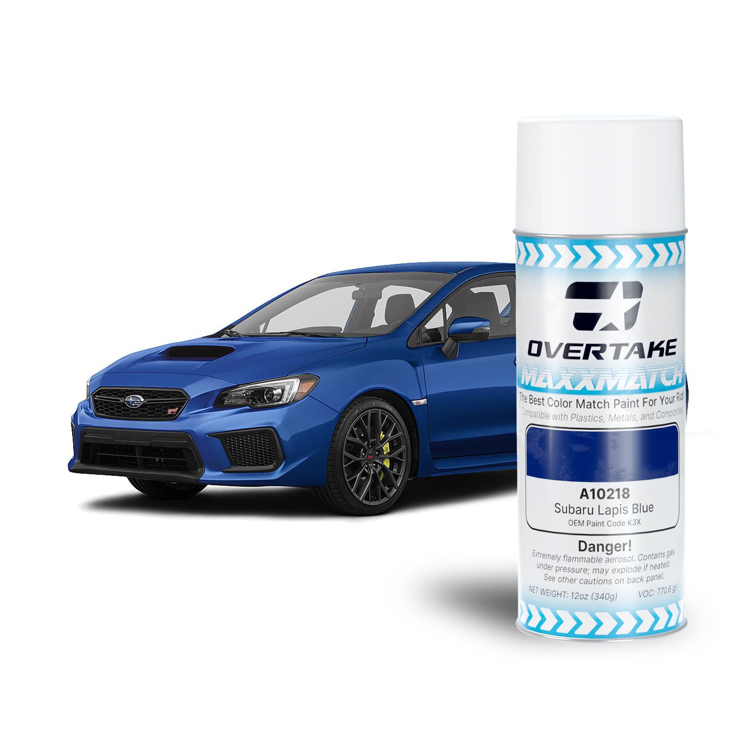 OVERTAKE MaxxMatch Paint - Subaru Lapis Blue K3X 12oz. Can