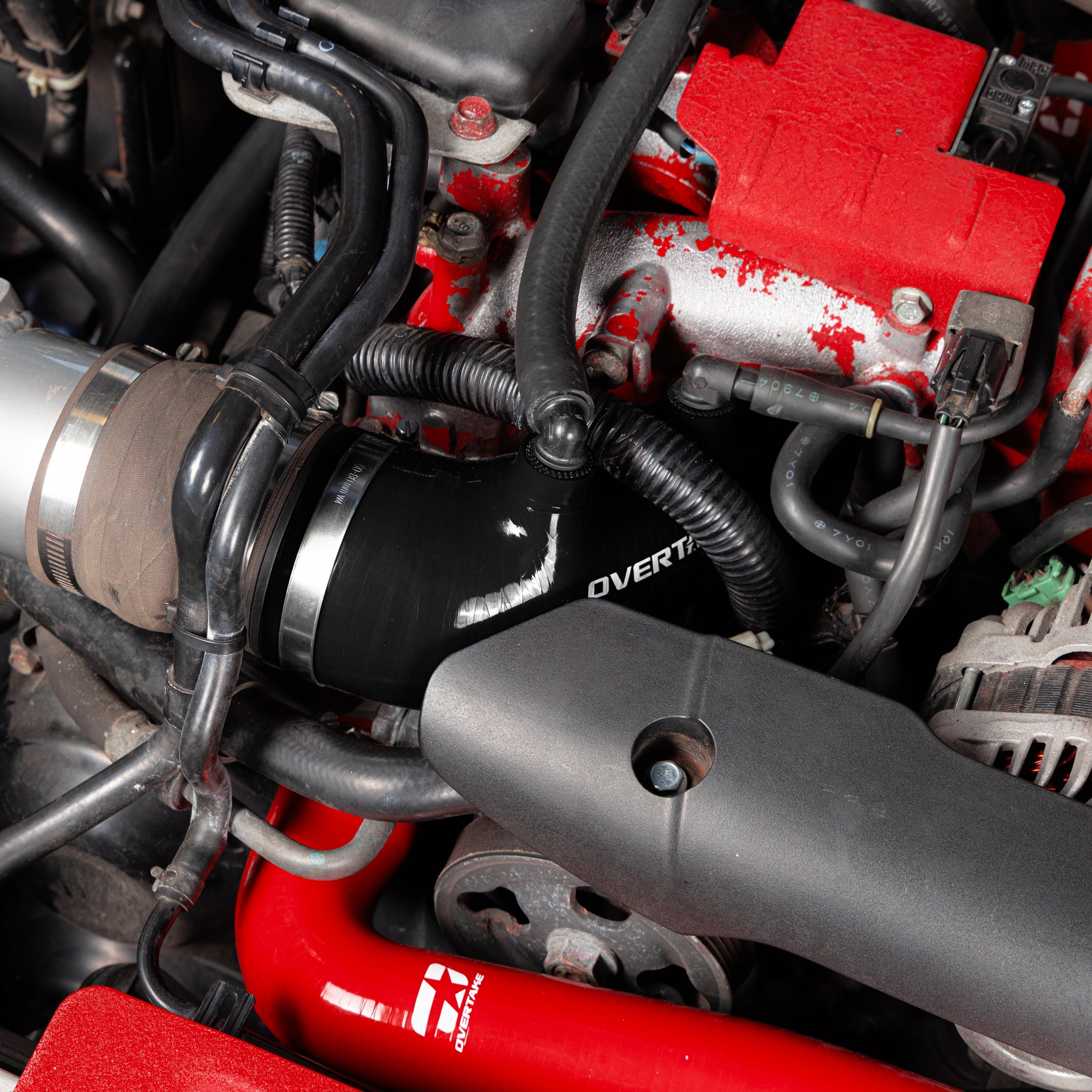 OVERTAKE Silicone Turbo Inlet Hose - Subaru 2004-2021 STI, 2002-2007 WRX