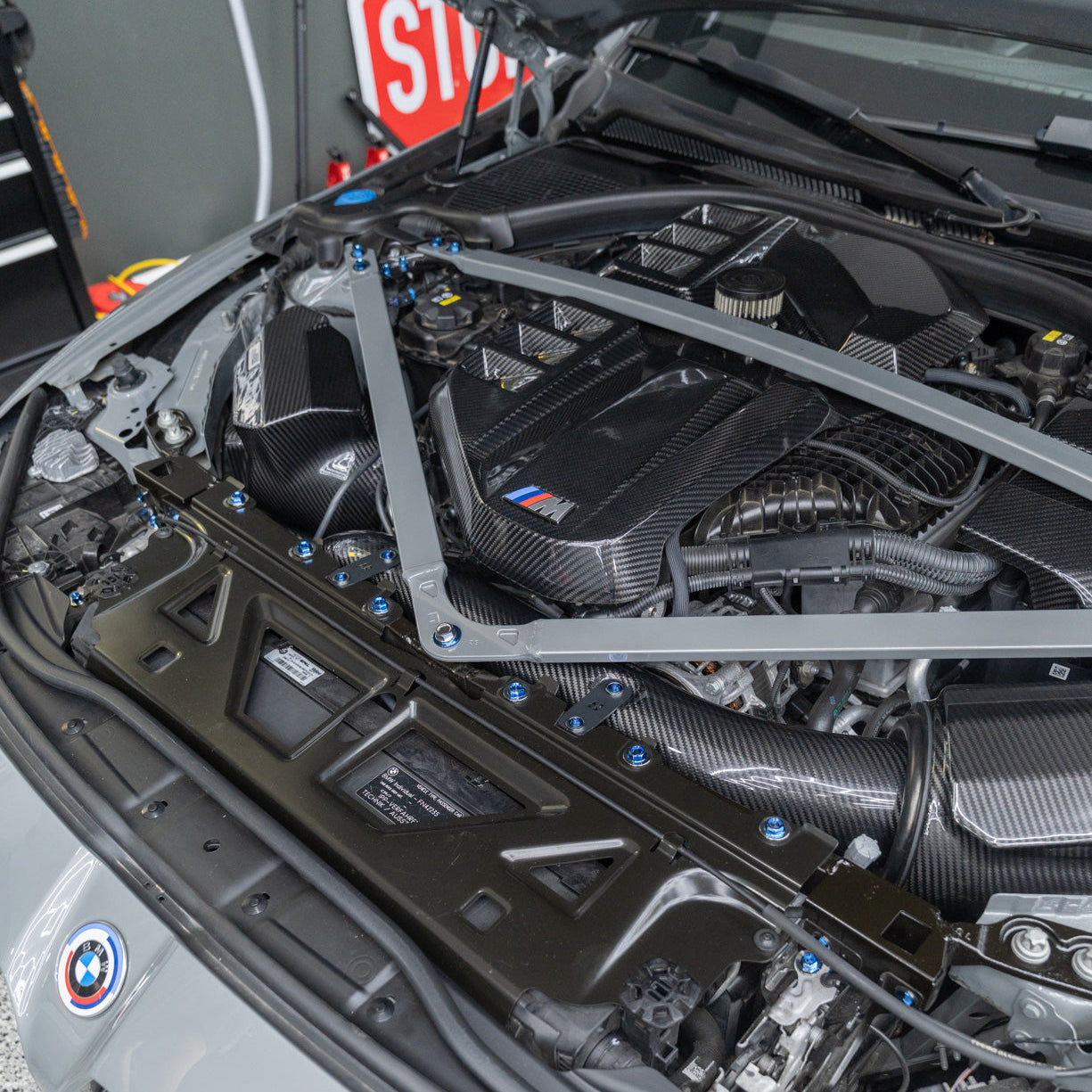 JDC Titanium Engine Bay Dress-Up Hardware Kit | 2021-2026 BMW M3/M4 | House of Apex - House of Apex