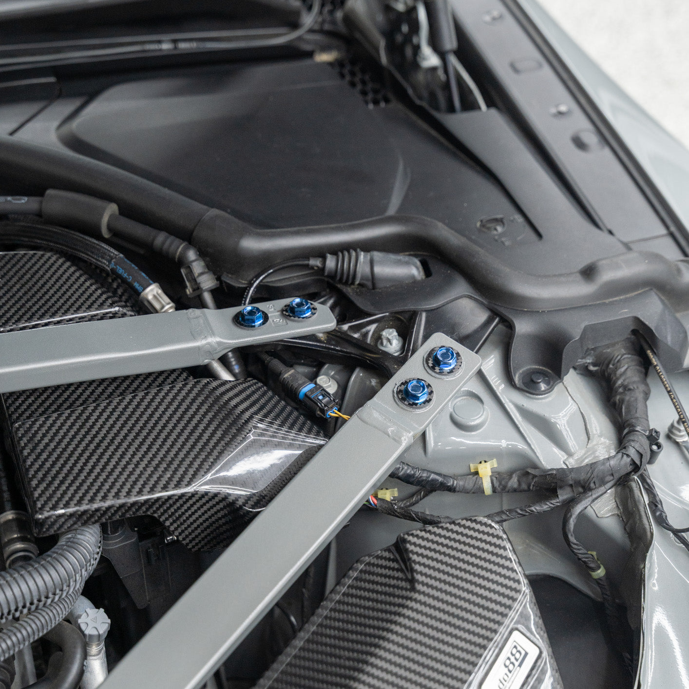 JDC Titanium Engine Bay Dress-Up Hardware Kit | 2021-2026 BMW M3/M4 | House of Apex - House of Apex